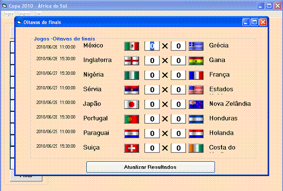 tabela copa do mundo 2010, Tabela da Copa do Mundo 2010 com…