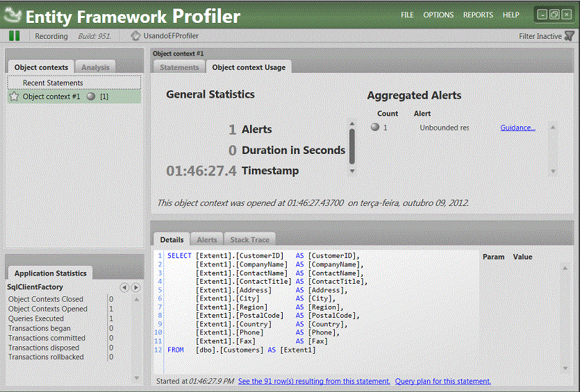 Entity Framework Profiler