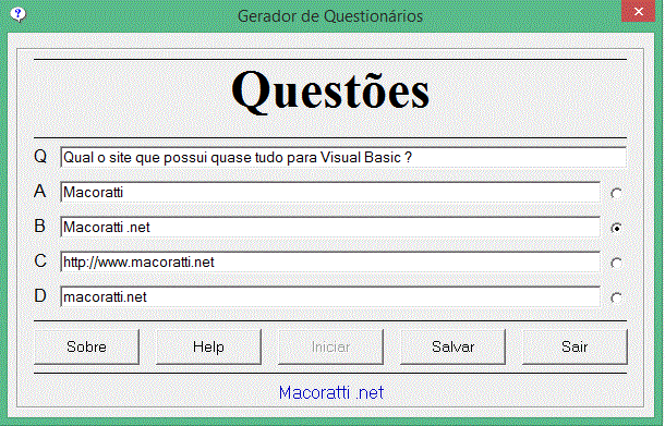 VB .NET - Perguntas e Respostas : Criando um Quiz