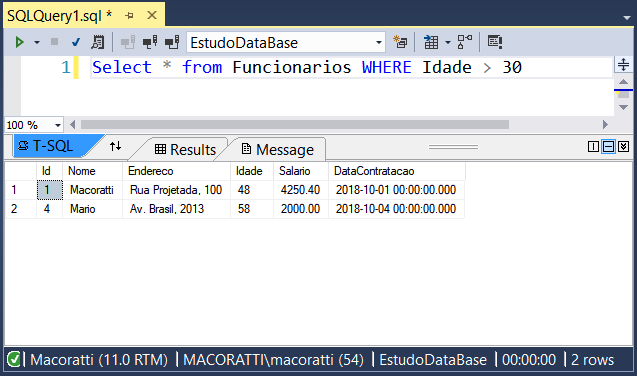 Bê-á-bá do SQL: Filtrando valores com o WHERE