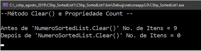 C# - Apresentando SortedList