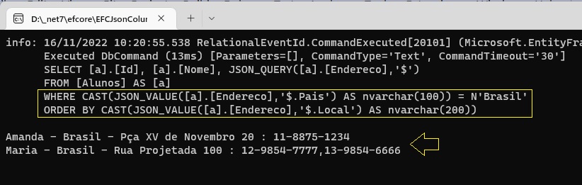 EF Core 7 - Mapeando para colunas JSON