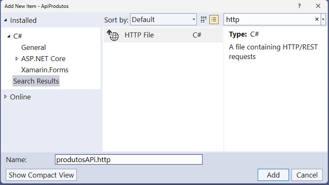 .NET - Testando endpoints direto no VS 2022