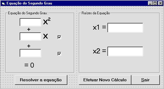 Calculadora de Equação do Segundo Grau